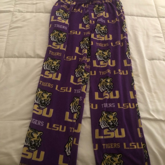 Like new LSU fleece pajama pants with pockets and drawstring - Picture 2 of 6
